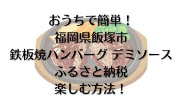 おうちで簡単！福岡県飯塚市の【鉄板焼ハンバーグ デミソース】をふるさと納税で楽しむ方法！