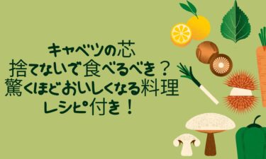 キャベツの芯は捨てないで食べるべき？驚くほどおいしくなる料理レシピ付き！