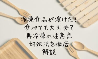 冷凍食品が溶けた！食べても大丈夫？再冷凍の注意点と対処法を徹底解説