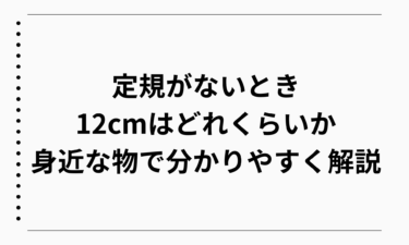定規がないときに12cmはどれくらいかを身近な物で分かりやすく解説