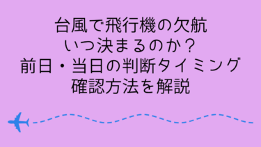 台風で飛行機の欠航はいつ決まる？前日・当日の判断タイミングと確認方法を解説